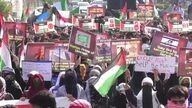 Estudiantes pakistaníes toman las calles de Islamabad bajo el lema "Palestina libre"
