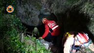 Rescatados 4 espeleólogos malagueños atrapados en una cueva de Vallada, en Valencia